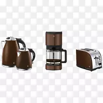 咖啡机WMF Terra 2片900 w棕色不锈钢面包机咖啡机煮咖啡