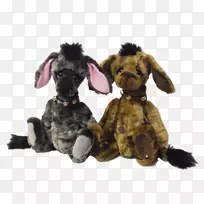 小狗毛绒动物&可爱的玩具熊狗品种毛绒-小狗