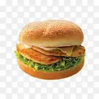 鲑鱼汉堡芝士汉堡素食汉堡早餐三明治鸡肉