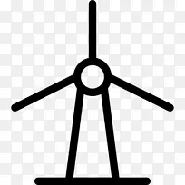 风车电脑图标风力涡轮机-能源