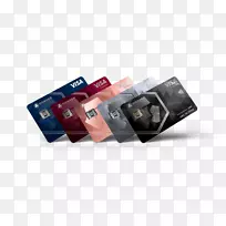 信用卡借记卡签证加密货币支付信用卡