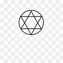 大卫六星标志所罗门犹太教印章符号