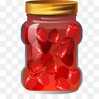 草莓罐瓦伦耶剪贴画-草莓