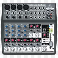 麦克风Behringer xenyx 1202fx音频混合器Behringer xx802-麦克风