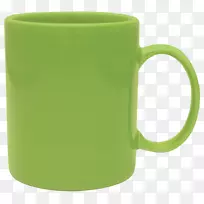 咖啡杯绿色陶瓷茶杯