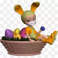 复活节兔子复活节彩蛋春-复活节