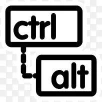 计算机键盘控制-ALT-删除控制键ALT键剪贴画