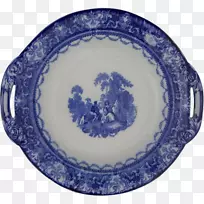 GB/T1485-1993平板蓝白色陶盘餐具瓷盘