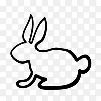 复活节兔子标志剪贴画-兔子