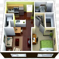 单间公寓、住宅、卧室、服务公寓-公寓