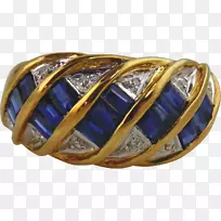 蓝宝石订婚戒指大小纸牌-蓝宝石