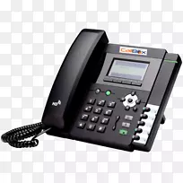 VoIP电话连接voip tiptel htek免费商务电话系统