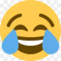 脸上带着喜悦的泪水表情微笑-表情符号