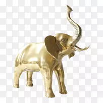 印度象青铜雕塑非洲象像雕像-黄铜