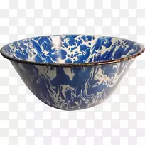 蓝、白陶器、钴蓝碗瓷-陶瓷