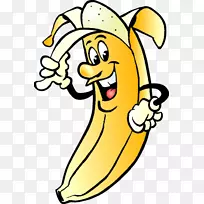 香蕉面包动画食品剪贴画-香蕉