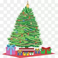 圣诞礼物圣诞树剪贴画-圣诞节