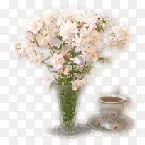 花卉设计花束花瓶剪贴画-花