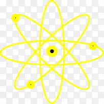 黄色原子点阵剪贴画