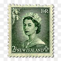 邮票Pietro Annigoni的肖像女王伊丽莎白二世邮件新西兰