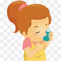 哮喘吸入器-免费剪贴画-儿童
