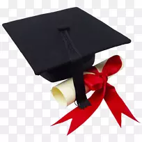 帕塞克县社区学院本笃会大学毕业典礼广场学术帽学生