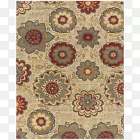 地毯阿拉伯色棕色聚丙烯花纹地毯