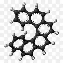 球棒模型药物化学复合原子马尿酸