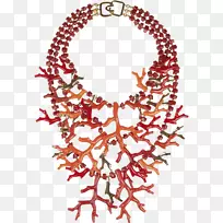 项链红珊瑚珠宝宝石项链