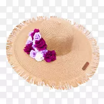 女式海滩装时尚太阳帽泳衣