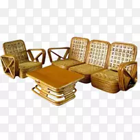 Eames躺椅桌藤柳条椅