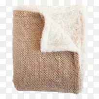 羊毛毛毯米色机织物.金