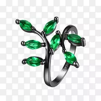 耳环立方氧化锆宝石结婚戒指