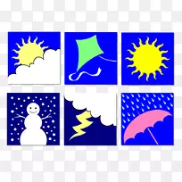 天气季节雨夹子艺术-天气