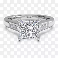 公主切割订婚戒指钻石切割戒指