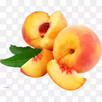 桃子和奶油夹艺术-桃子