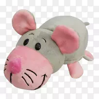 毛绒玩具&可爱的玩具粉红猫老鼠猫