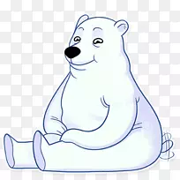 北极熊胡须犬科剪贴画北极熊