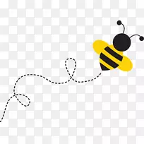 嗡嗡作响的大黄蜂剪贴画-蜜蜂