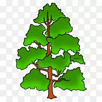 油松树剪贴画树