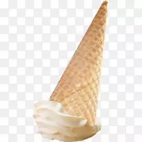 冰淇淋圆锥形晶片风味冰淇淋