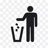 垃圾桶和废纸篮子计算机图标回收夹艺术符号