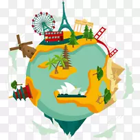 旅游地球文化剪贴画-旅游