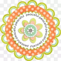 花瓣圆点剪贴画圈
