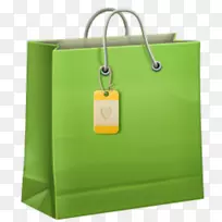 电脑图标购物袋和手推车-购物袋