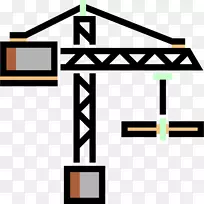 起重机建筑工程计算机图标光栅起重机