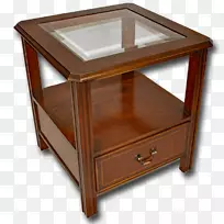 床头柜、桃花心木咖啡桌、家具.桌子