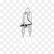 航天飞机计划火箭发射台剪辑艺术火箭