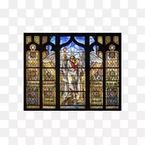 复活天使彩绘玻璃窗加布里埃尔迈克尔窗