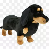 达克斯狗，黑色和棕褐色的库恩犬毛绒玩具&可爱的玩具，波切塔毛绒玩具-小狗